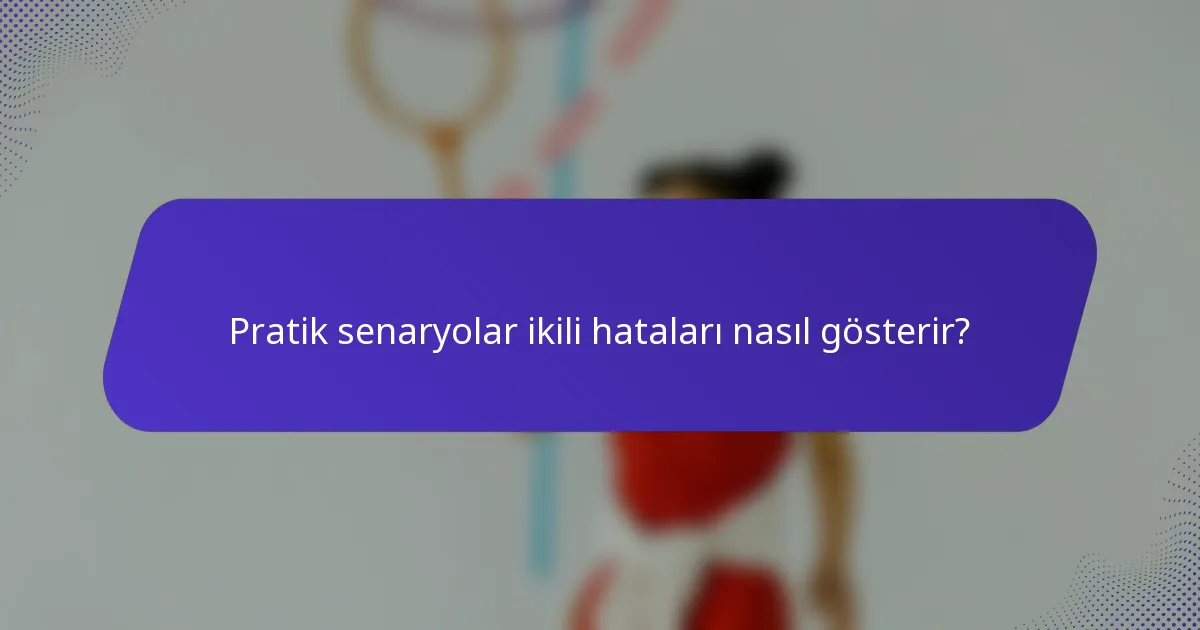 Pratik senaryolar ikili hataları nasıl gösterir?